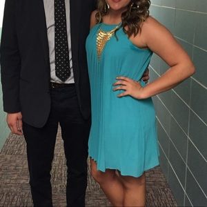 Soulmates Teal Shift Dress